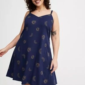 Torrid Mini Challis Celestial Slip Dress 1X